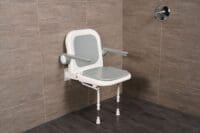 A Chair Attached In The Shower Image