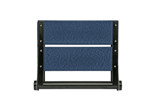 18" Patriot Blue Bilanx shower seat with matte black frame - Image 3