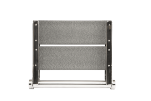 18" Gray Bilanx shower seat with polished frame - Image 3