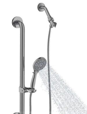 Brushed 24" weight-bearing hand-shower conversion kit