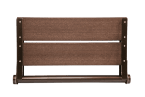 26" Walnut HDPE Bilanx shower seat with bronze frame - Image 3