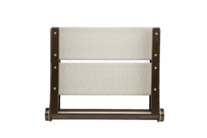 18" Light Gray Bilanx shower seat with bronze frame - Image 3