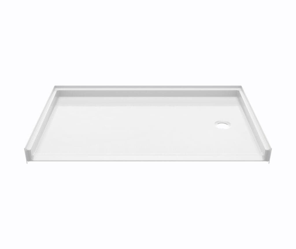 60 x 36" White RBS barrierfree shower pan with right hand drain