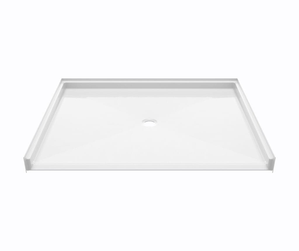 60 x 48" White RBS barrierfree shower pan with center drain. Health