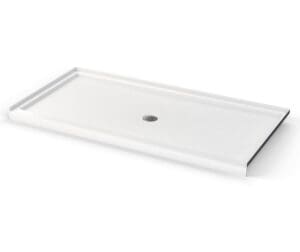 72 x 36 " Low-threshold shower base with center drain