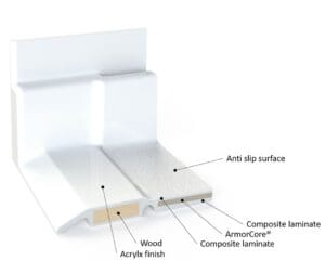 60 x 36" White RBX barrier-free shower unit with right hand drain. - Image 2