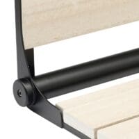 26" Bilanx Shower Seat in Matte Black Finish.